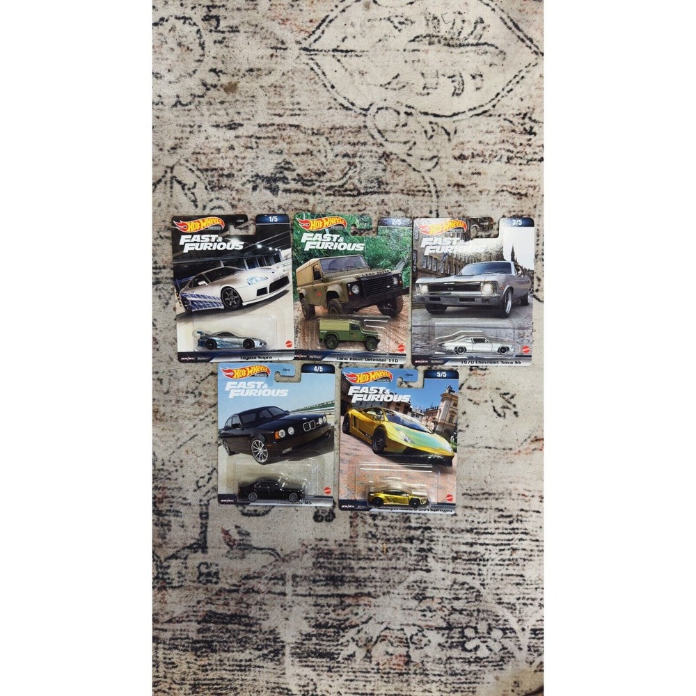 Hot Wheels Fast & Furious Car Set - Lot of 5 NIB